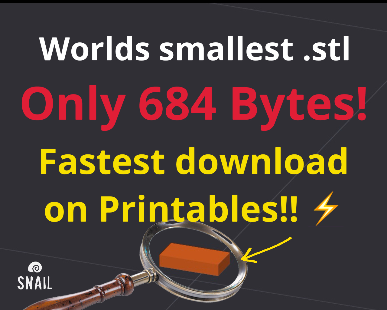 World's Smallest Printable .STL file. Fastest download on Printables ...