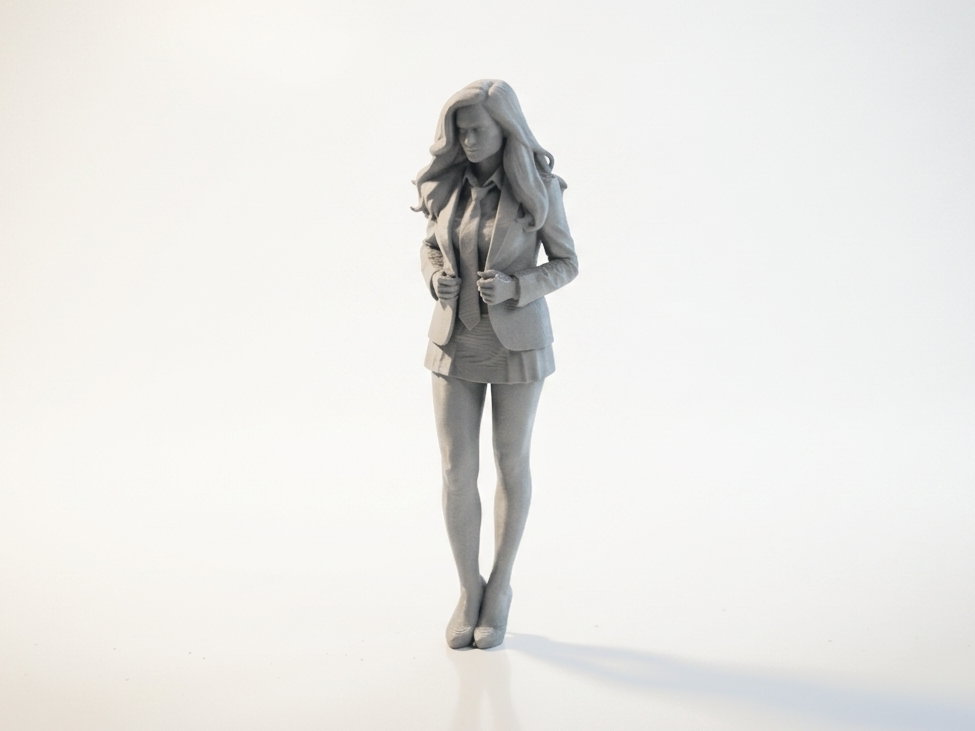 Office Worker Female Figurine 3D Printable