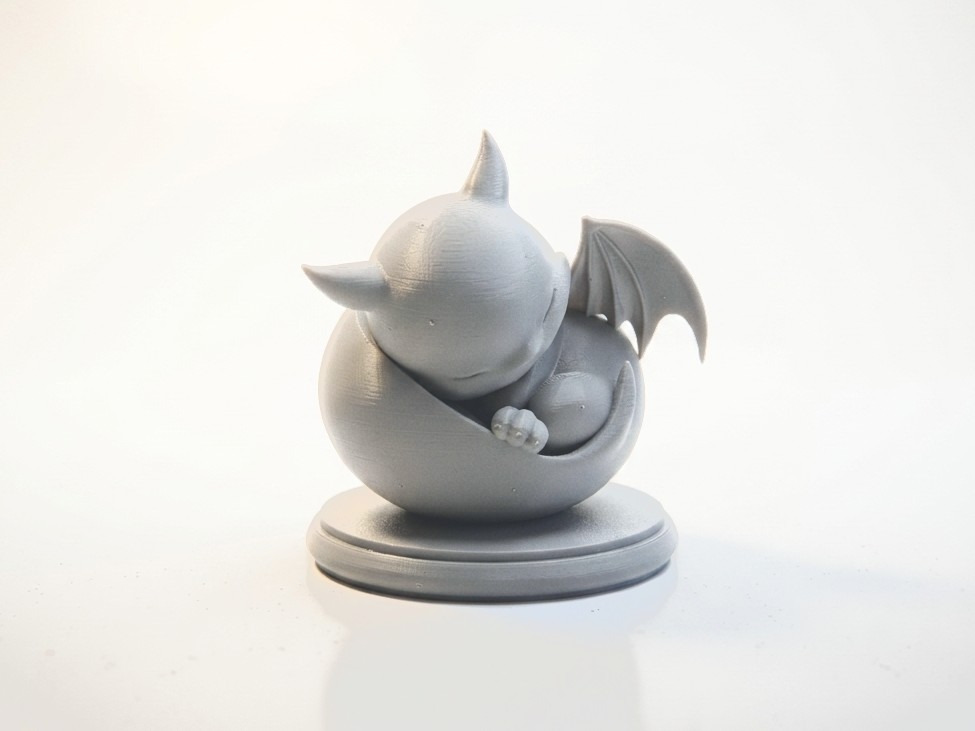 Baby Dragon Sleeping Figurine Chibi 3D Printable
