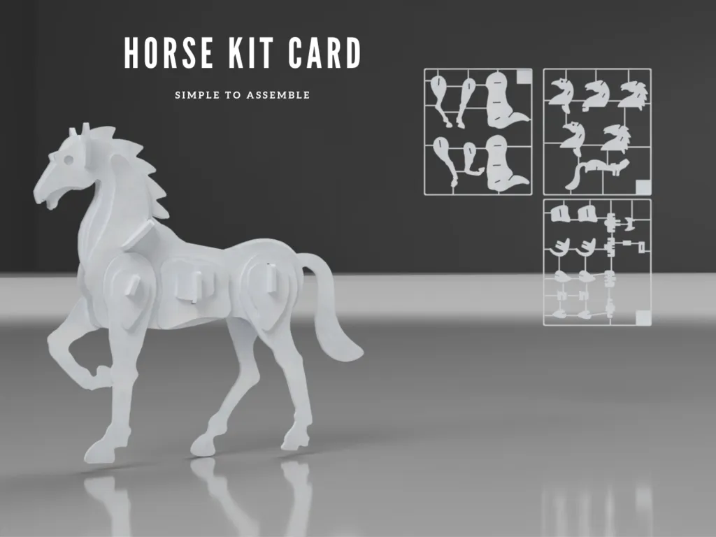 100 ％品質保証 Horse kit card by Jonathan Alborino | Download free STL その他
