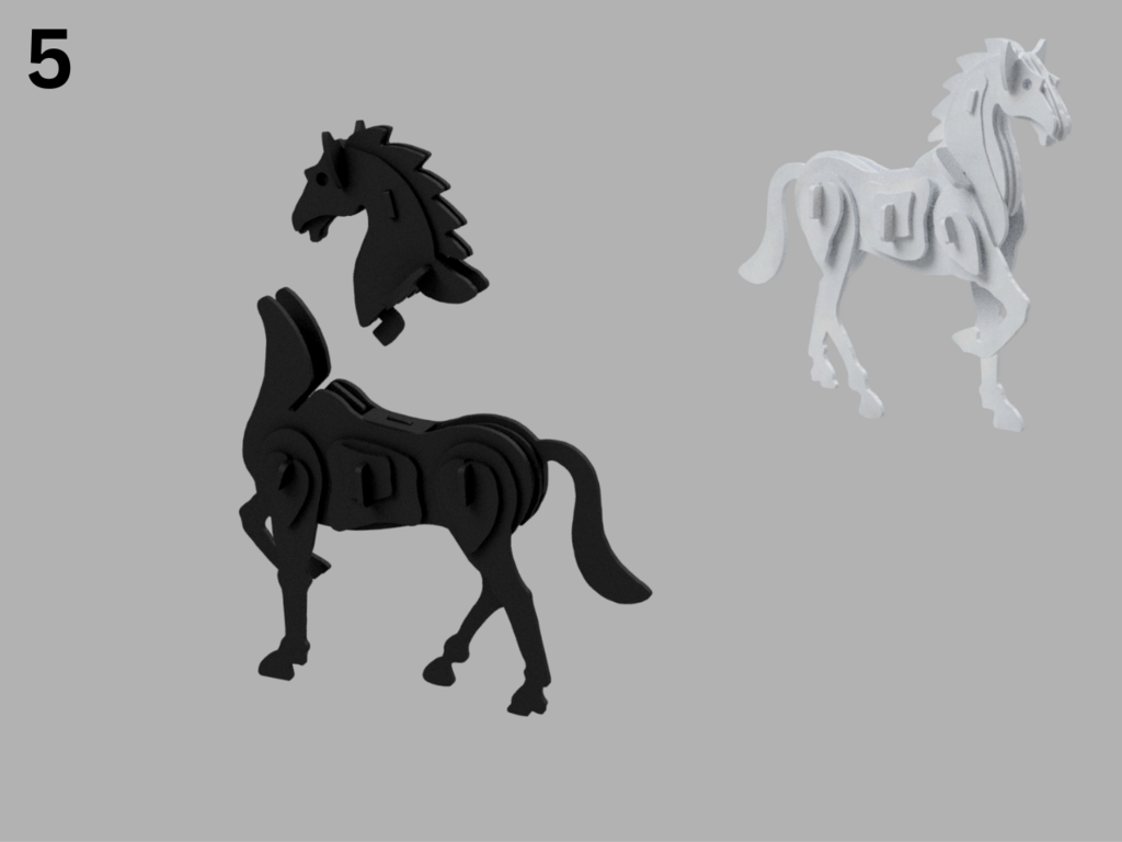 Horse kit card by Jonathan Alborino | Download free STL model ...