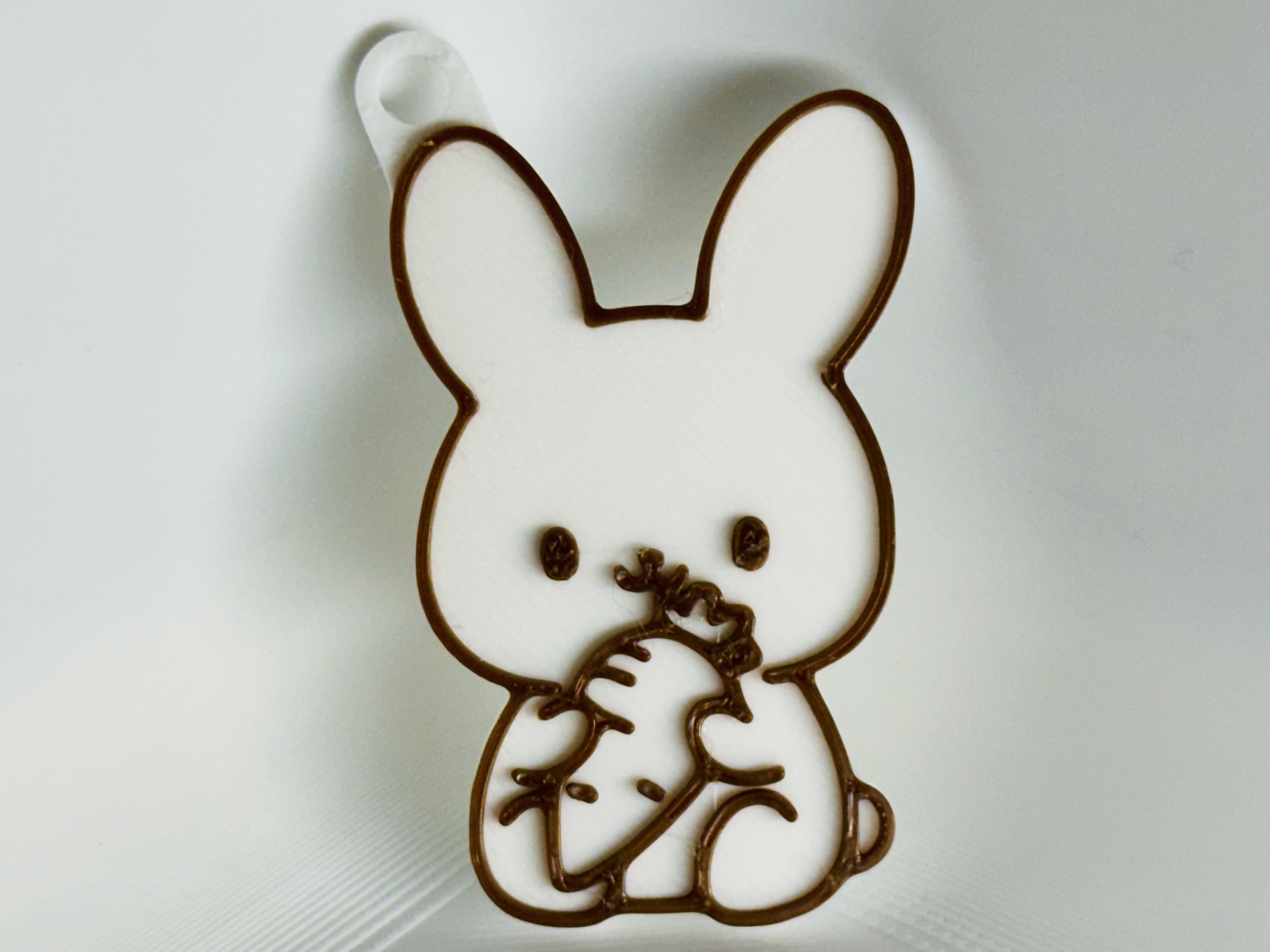 Bunny Holding a Carrot Keychain