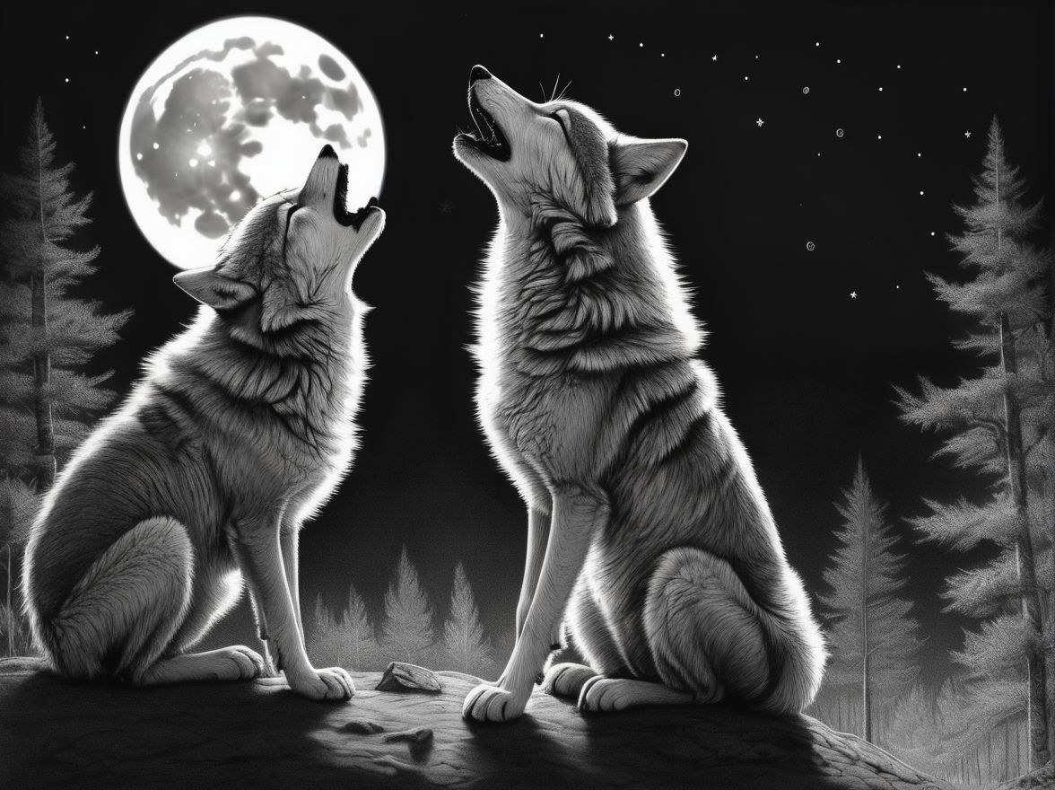 Wolfs howling - Hueforge - Filament Painting