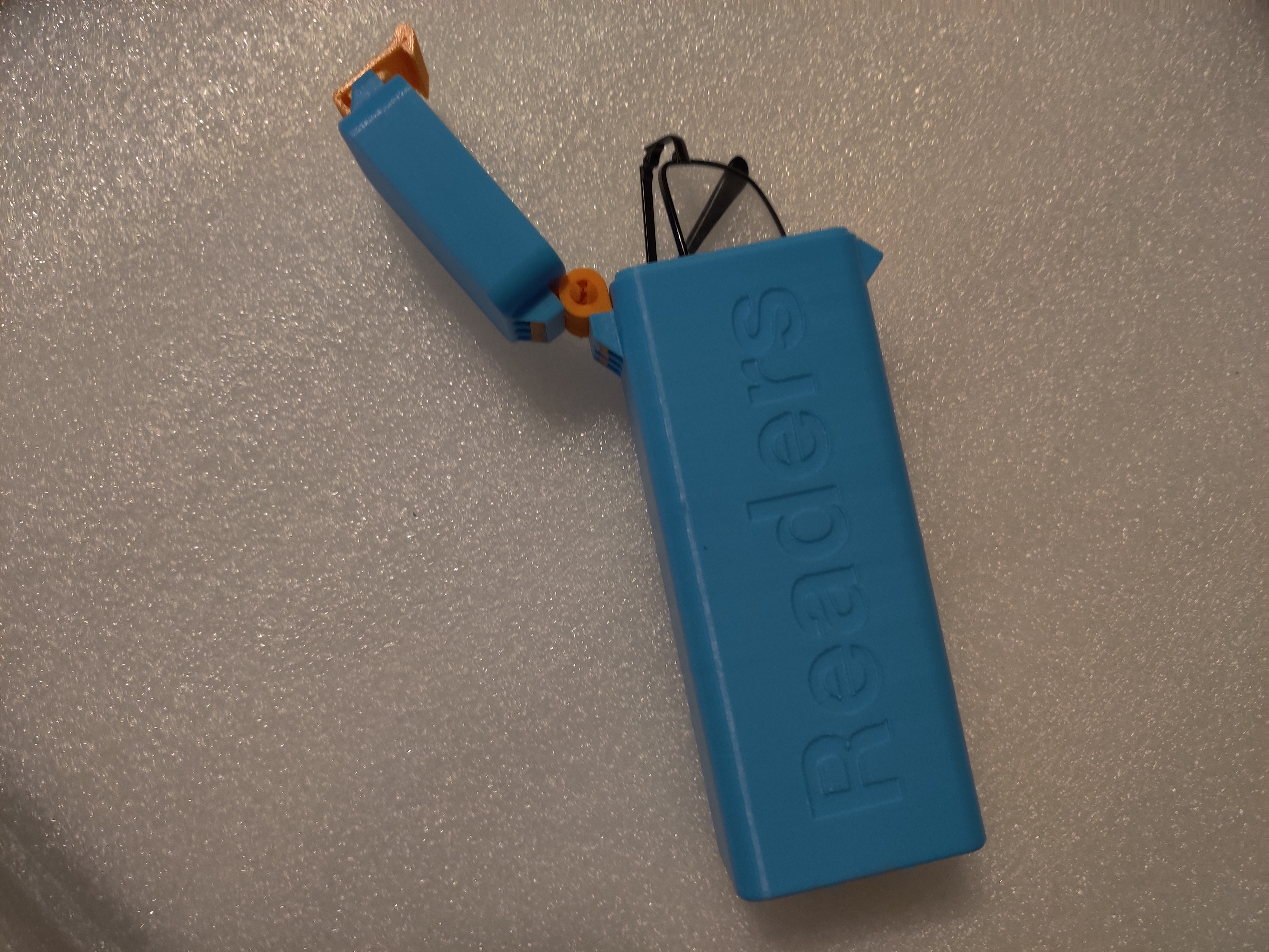 Glasses Box, 3 Split Hinge, Spring Latch, 50mm X, 35mm Y, 140mm Z