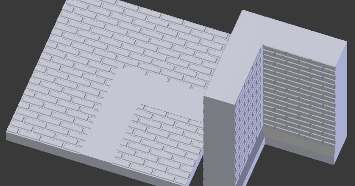 Architektur tiles Brick stone Center wall EDGE by Magig_I3Prusa