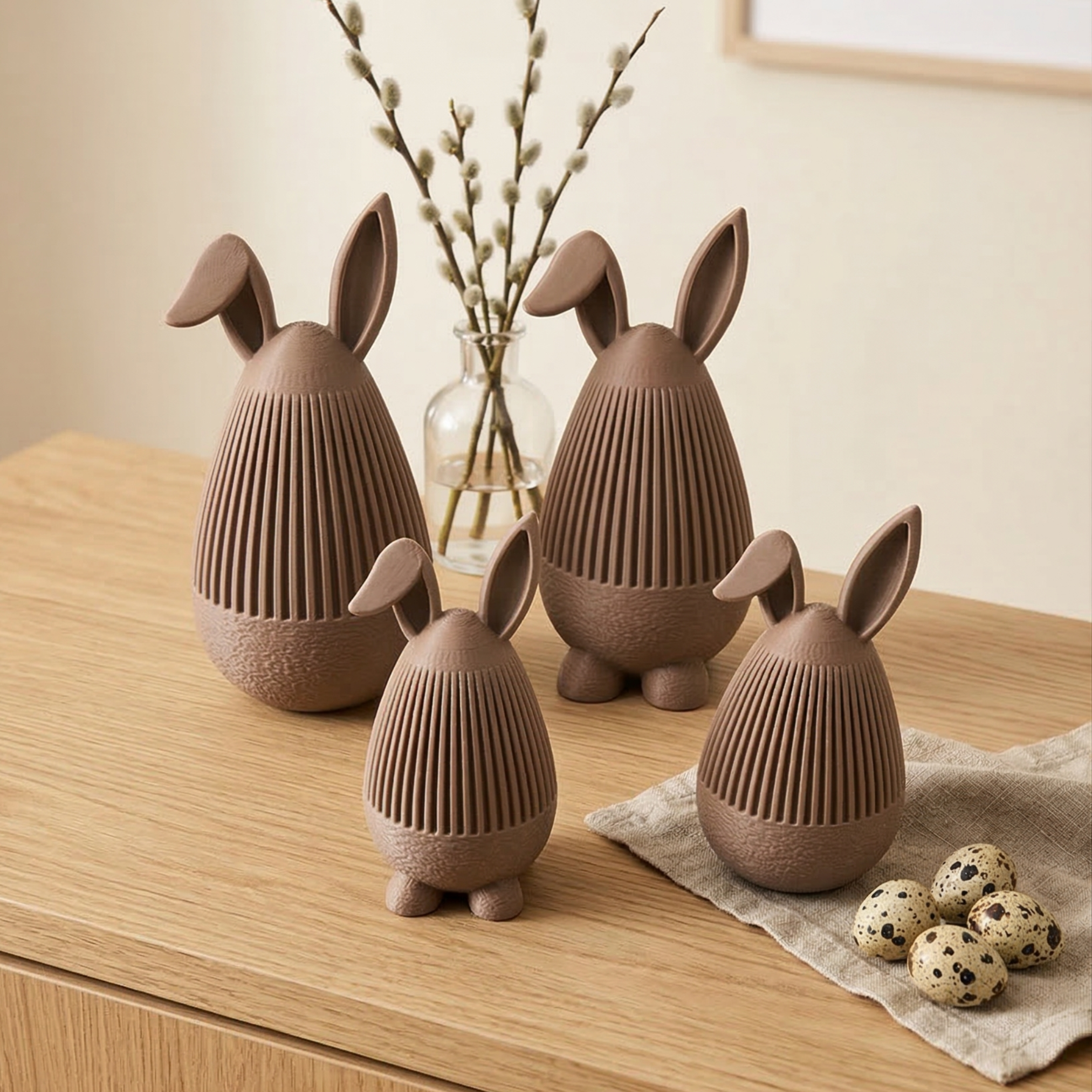 HALF JAPANDI BUNNY - NORMAL VERSION / MODERN EASTER DECOR / BUNNY DECOR / HOMEDECOR / DECOR — miniatura 2