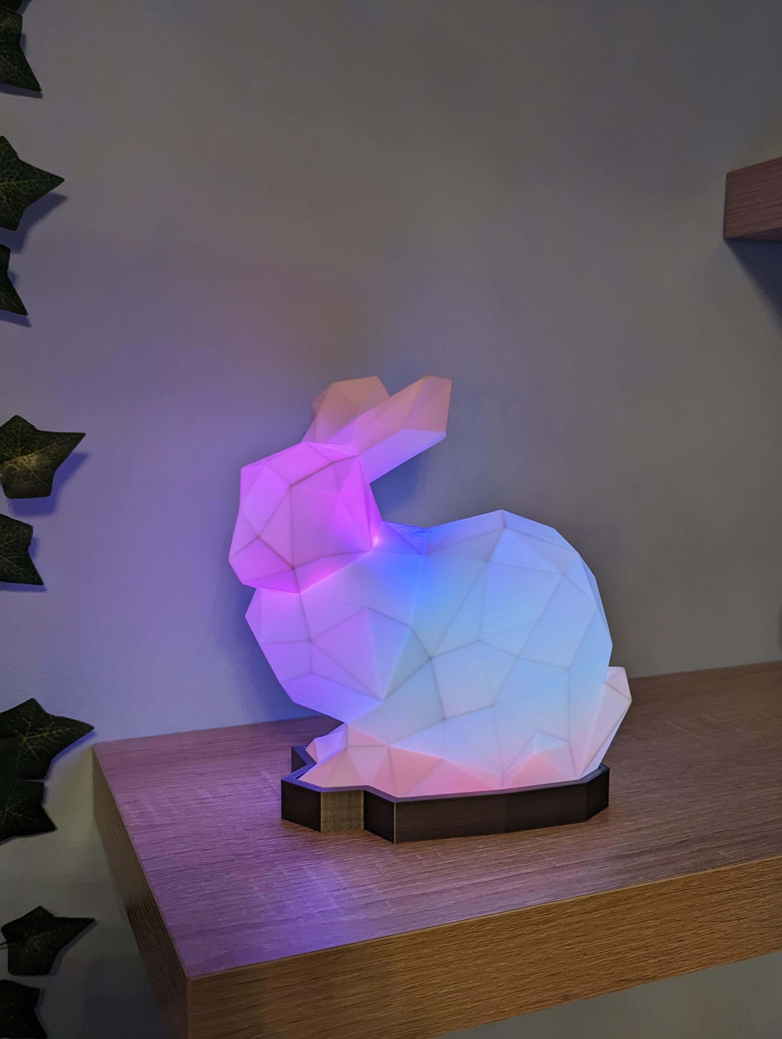 Low Poly Bunny LED Lamp