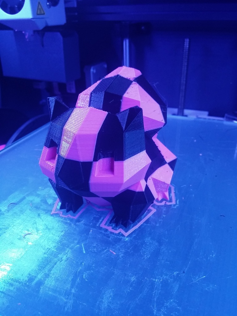 Checkered Low Poly Bulbasaur