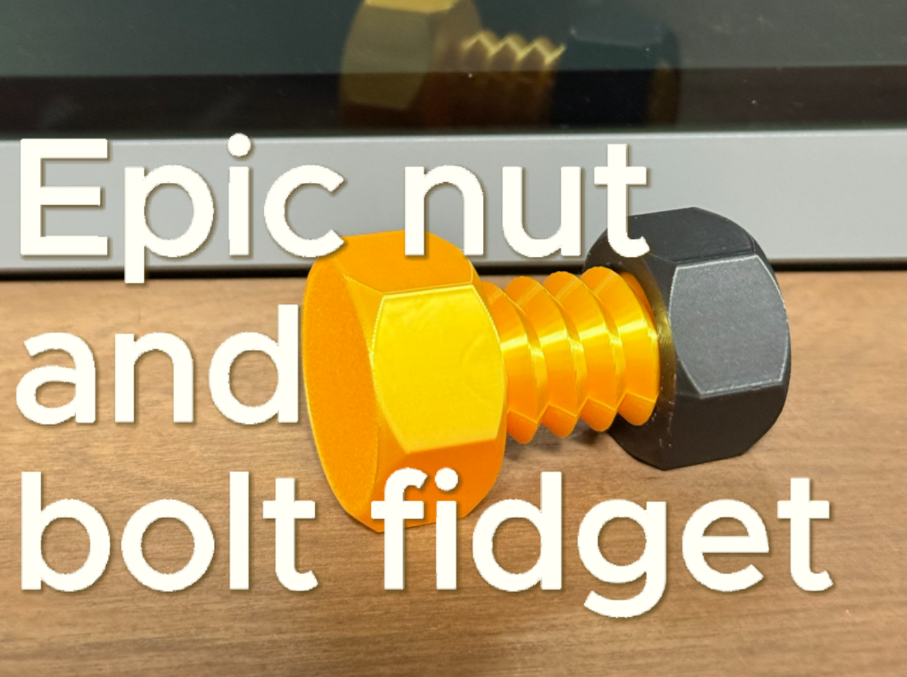 Nut and bolt fidget toy