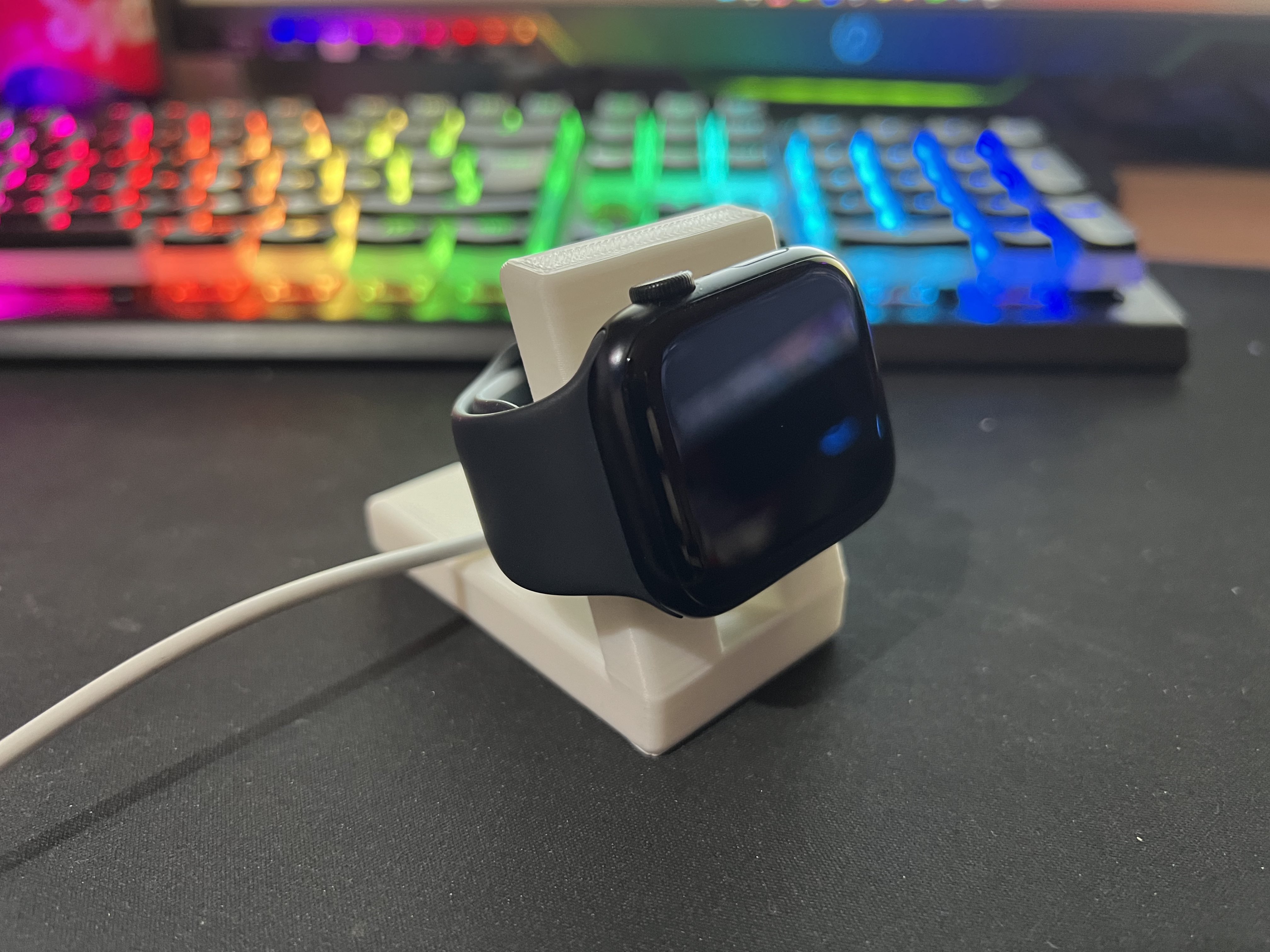 Simple AppleWatch stand with cable routing