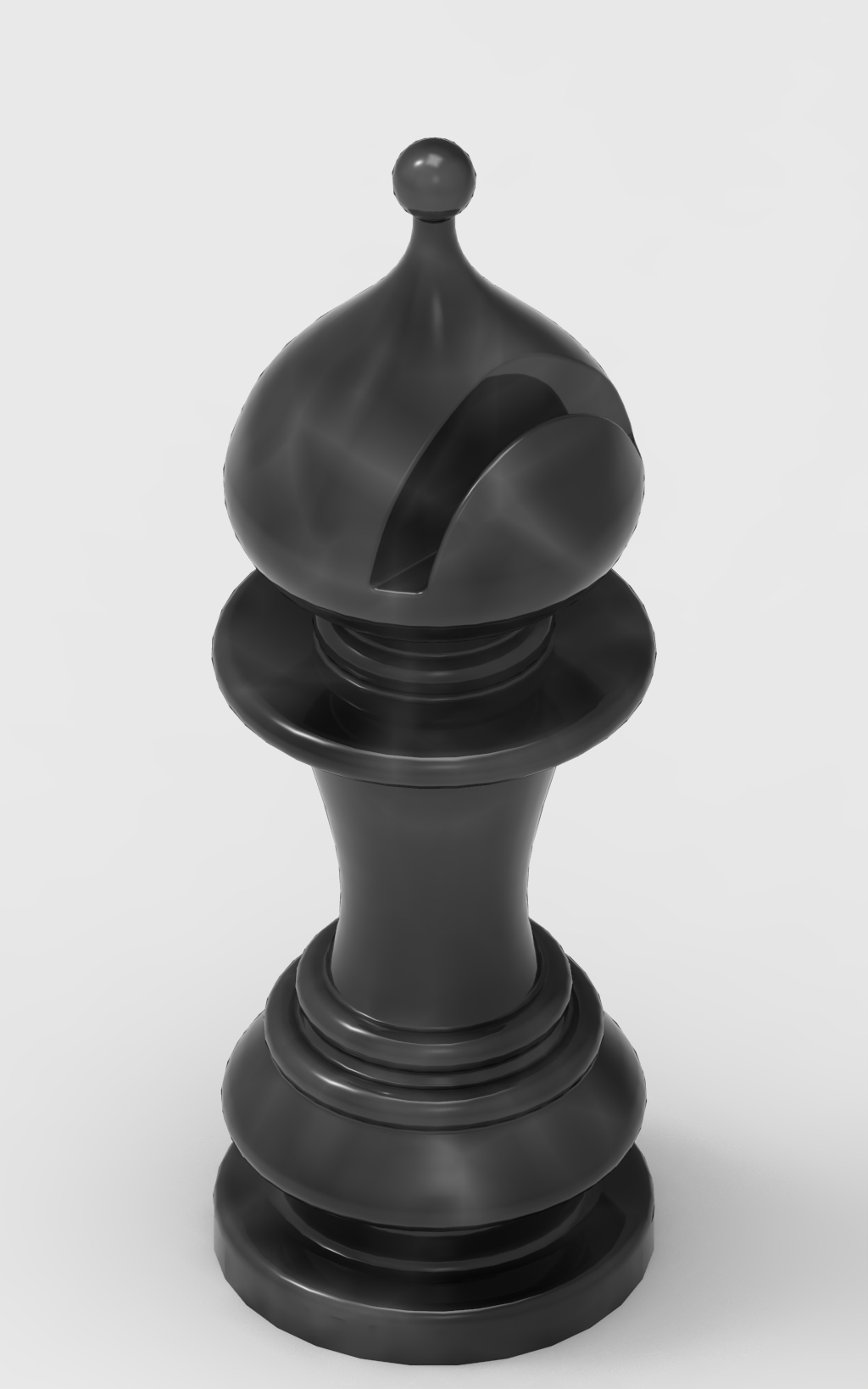 3D Printable Chess Bishop Elegant Game Piece for Play and Display
