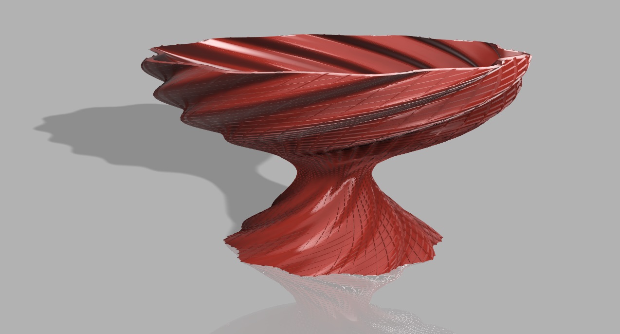 Pedestal Bowl with elegant mesh decor.