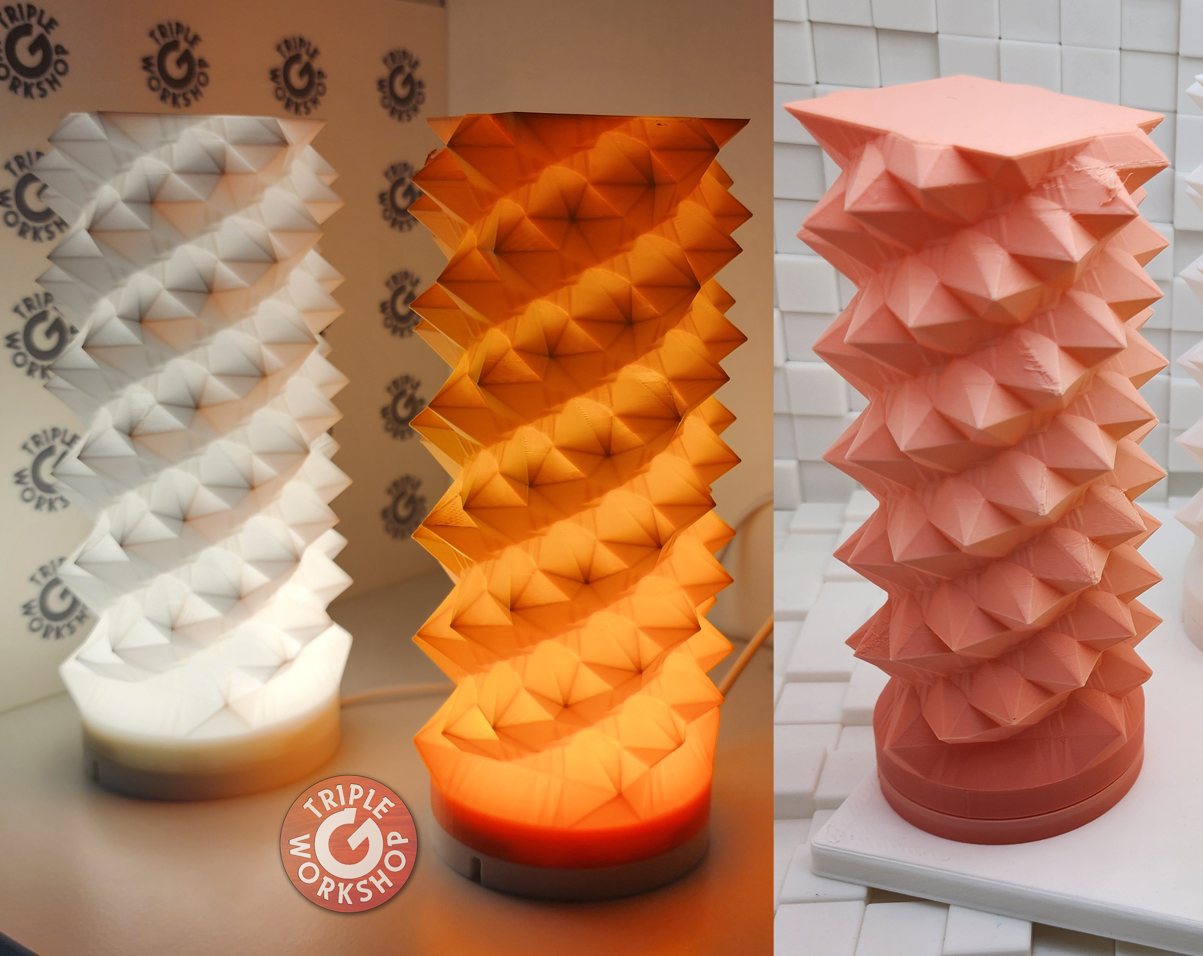 ⲫ Fibonacci Spiral Light for Bambu LED Lamp 001