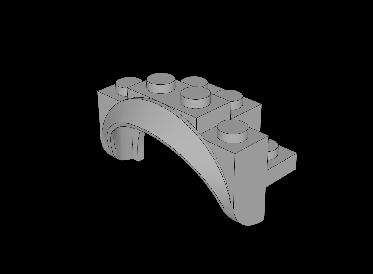 Lego Compatible (35789.dat) Car Mudguard  4 x  2.5 x  2 with Rounded Ends