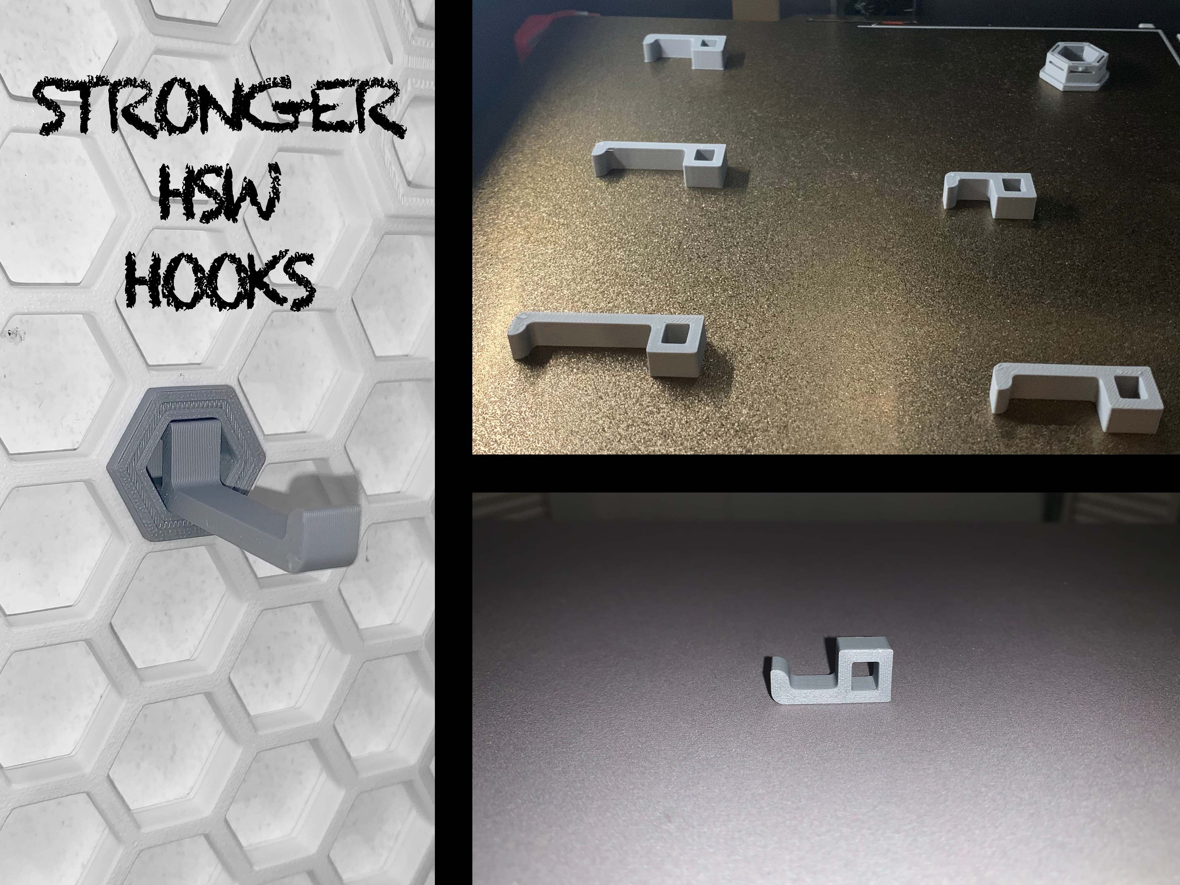 Stronger Hooks for HSW (honeycomb storage wall) | Minimalist | Easy | Various sizes