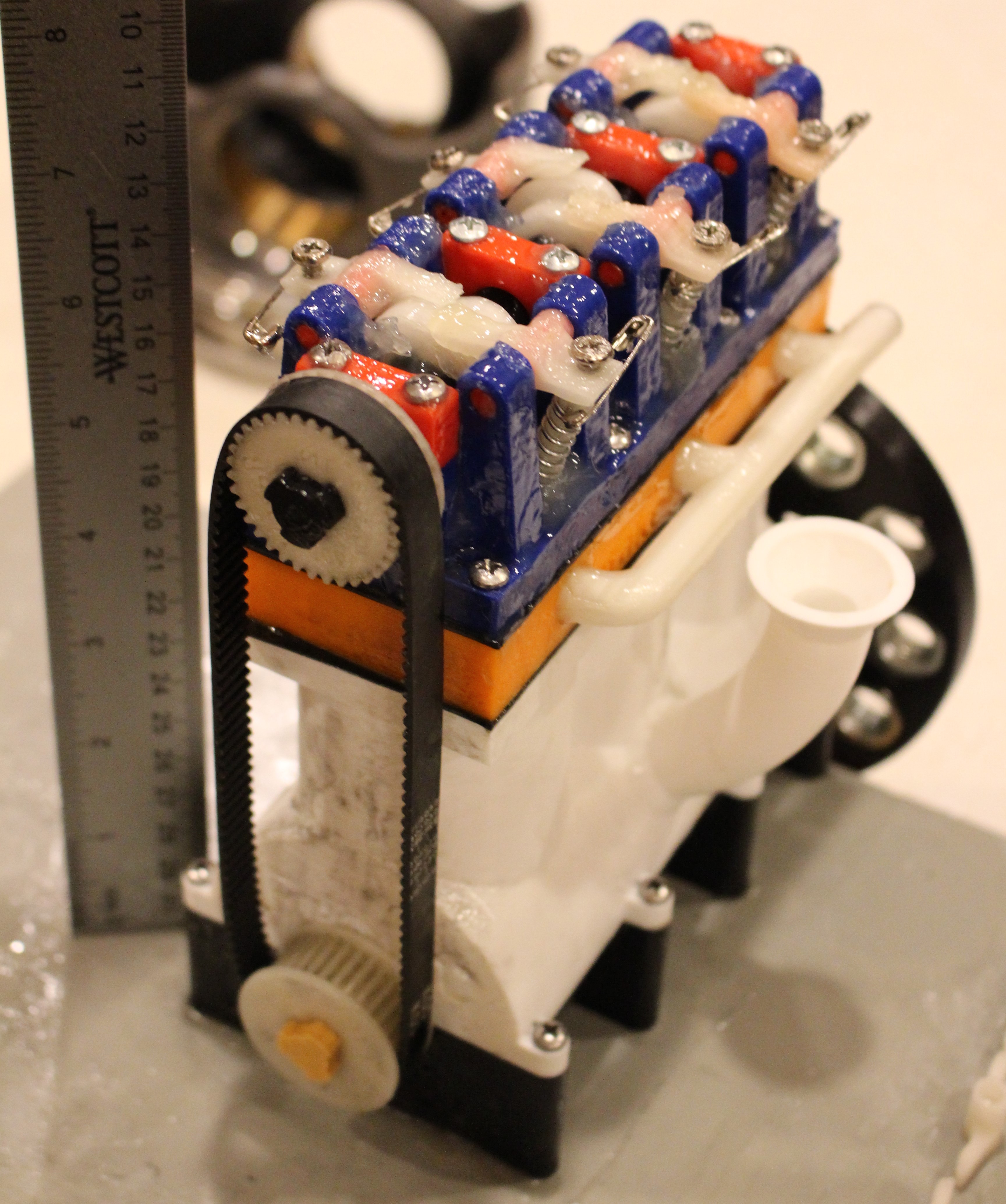 Miniatura 3 do modelo 3D Functional Pneumatic Inline 3 Engine