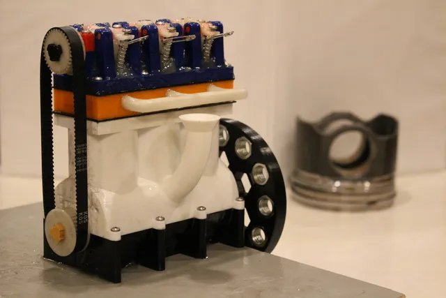 Functional Pneumatic Inline 3 Engine