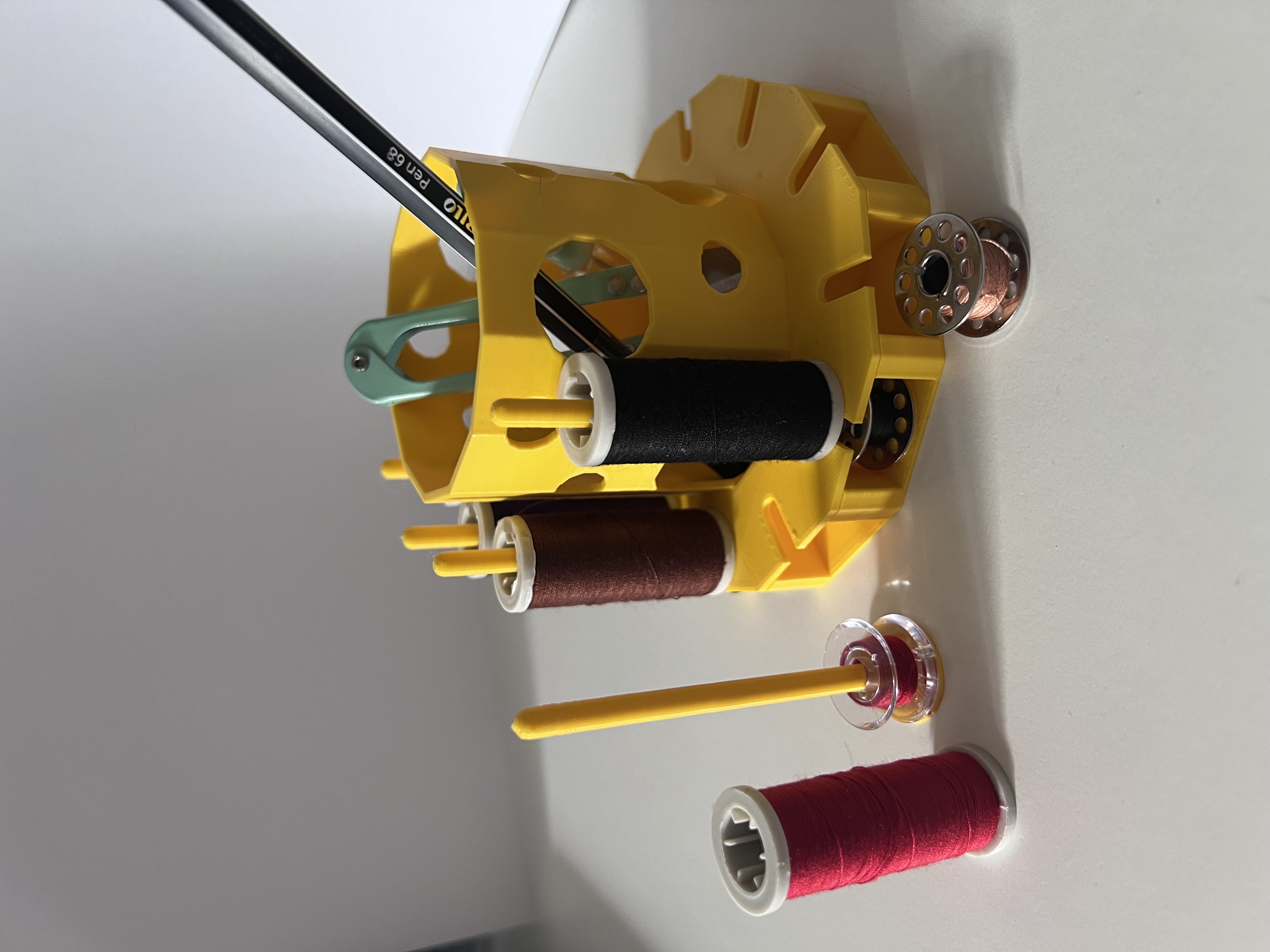 Sewing Machine Bobbin and spool organizer