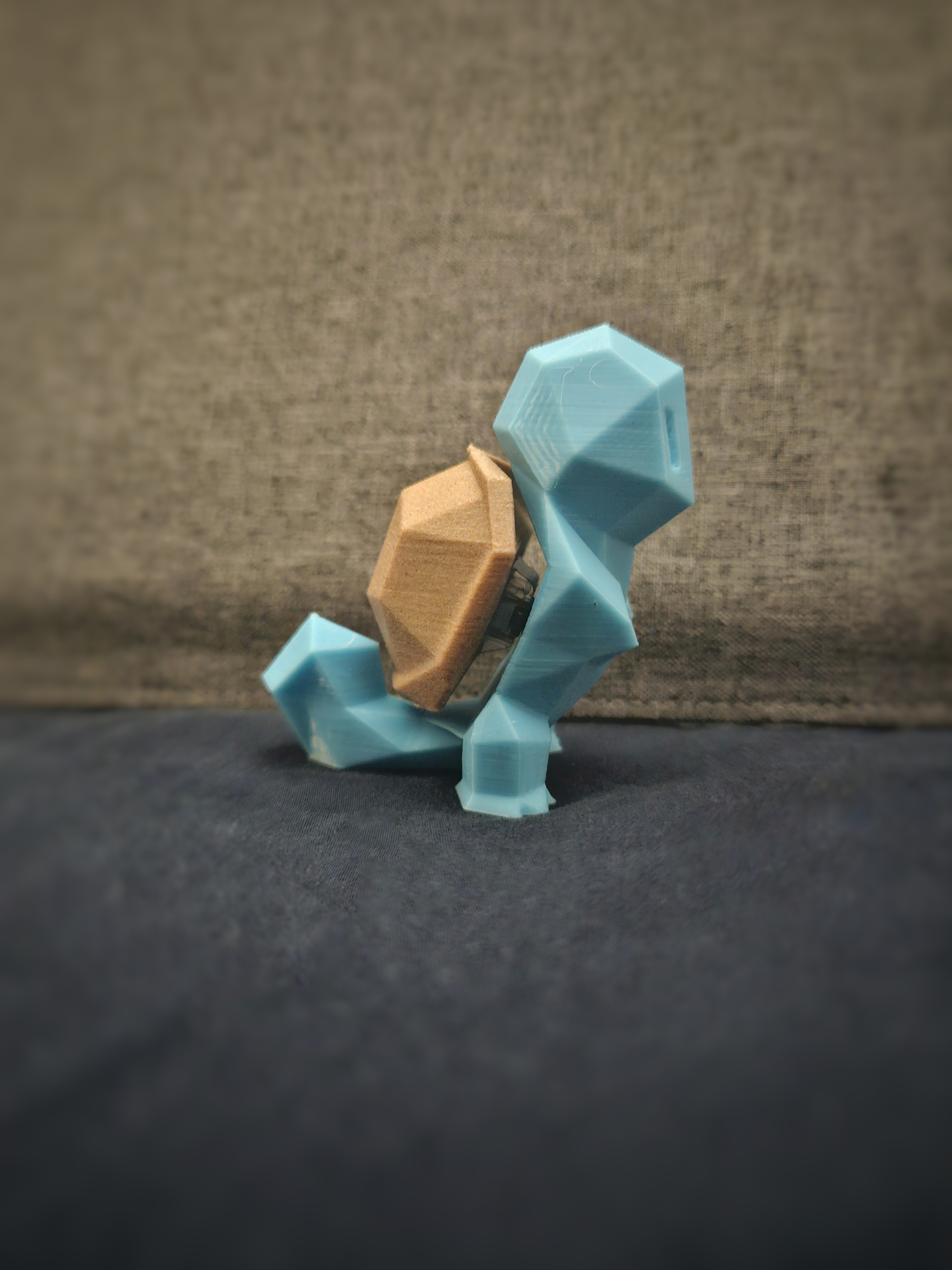 Low-Poly Squirtle fidget with Cherry MX keyboard switch