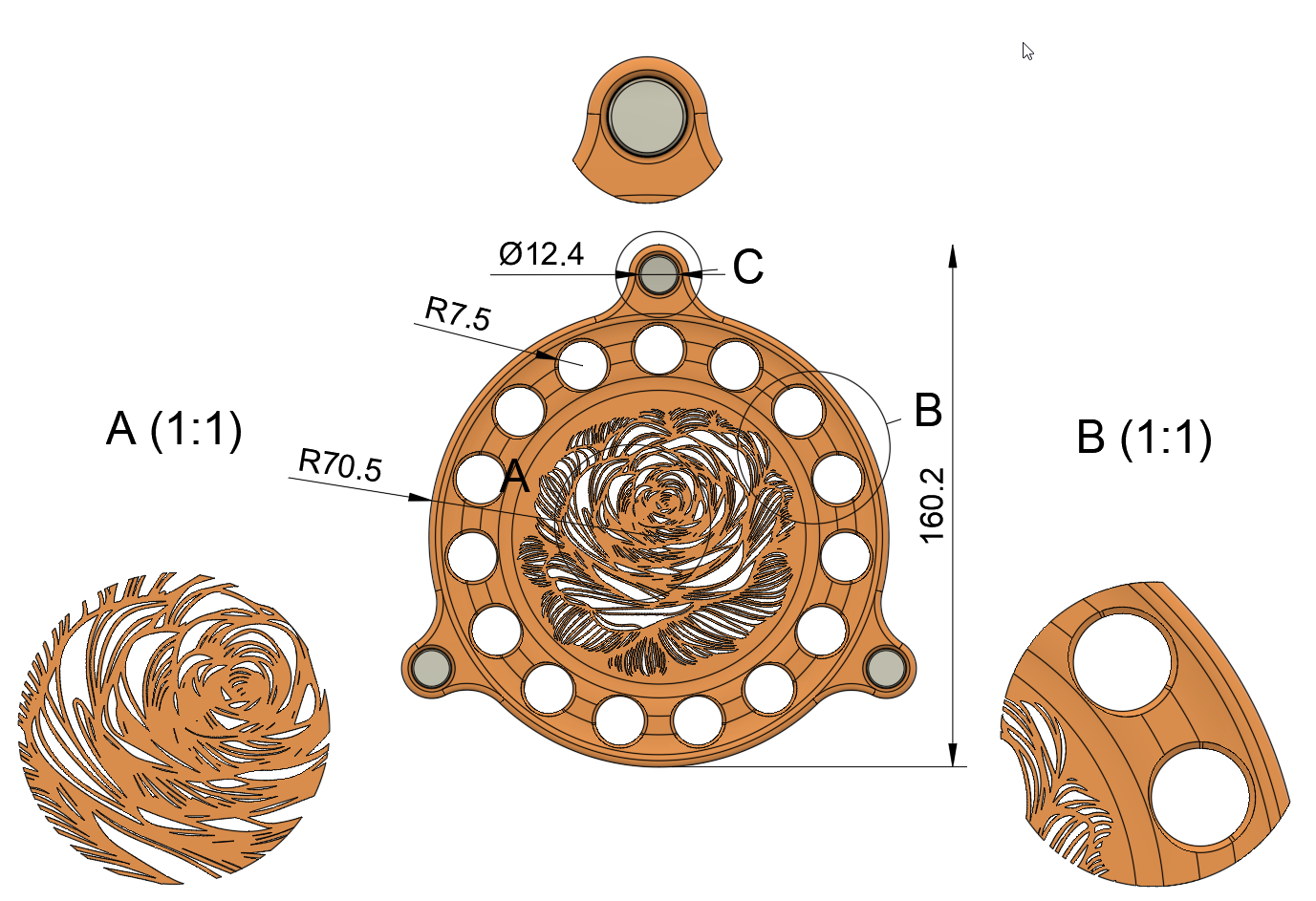 The Ring Of Sewing Rose Circular Thread Organizer By Jorge Torregrosa Download Free Stl 3709