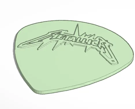 guitar pick metallica logo