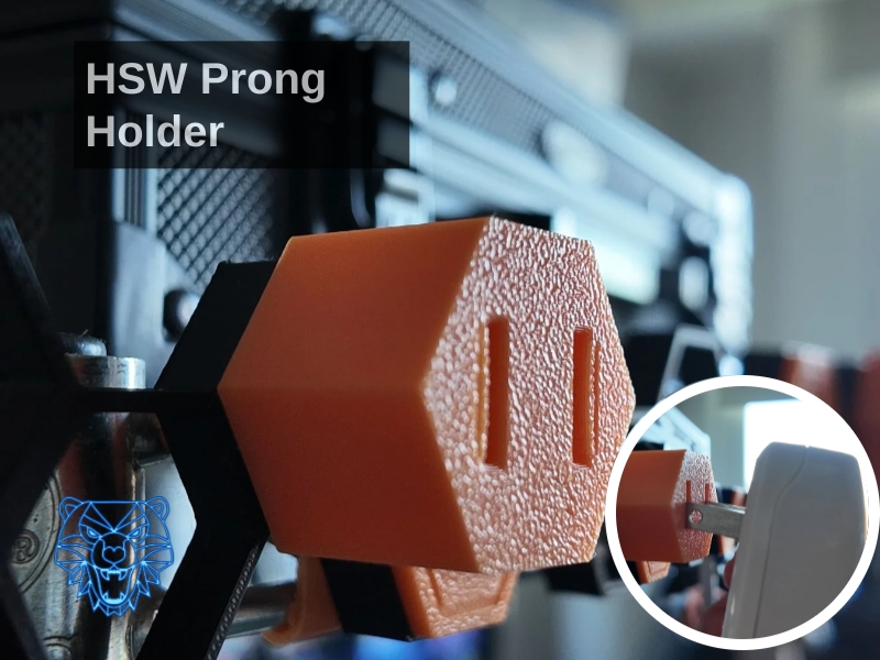 HSW Electric Prong Holder for bulky chargers and power bricks