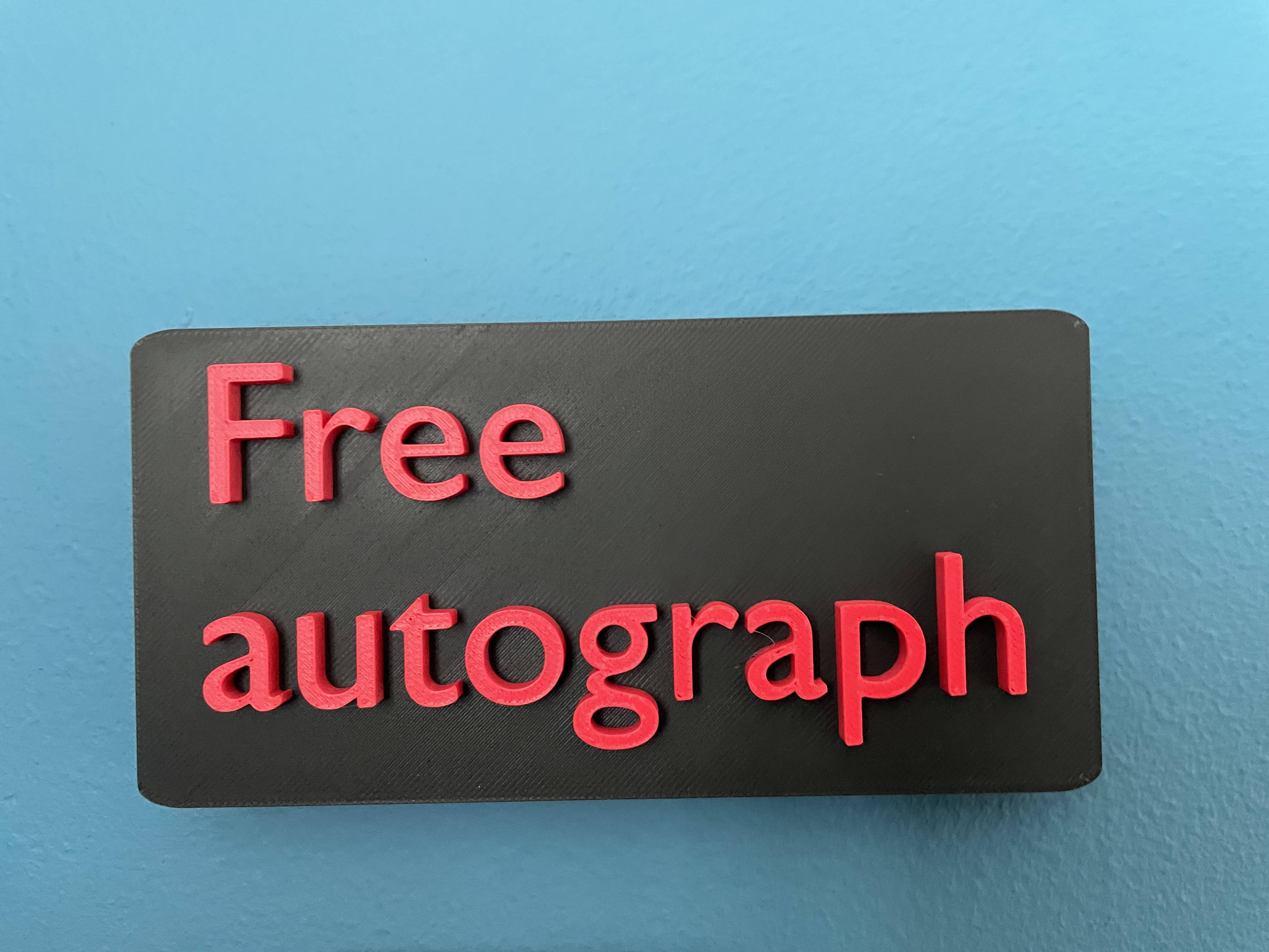 Free autograph sign