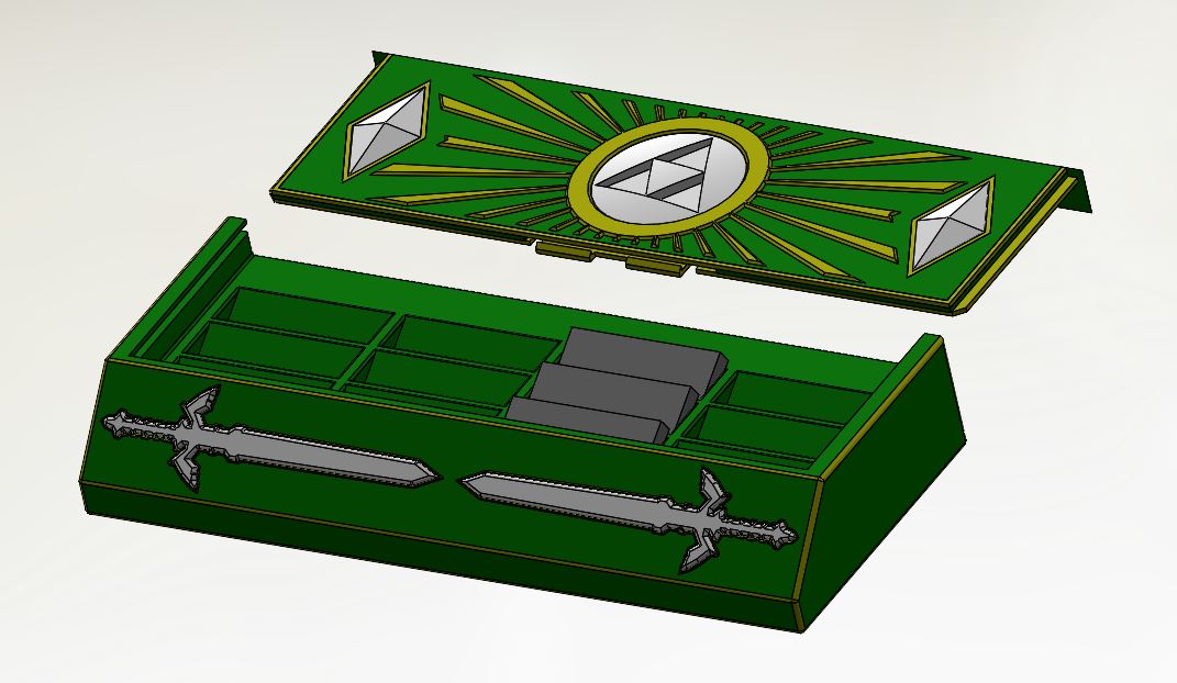 3Ds Game Card Box Zelda Motiv