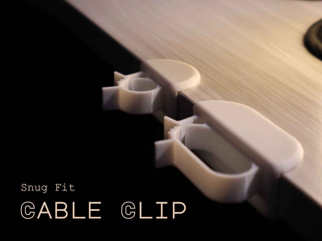 Snug Fit Desk Cable Clip