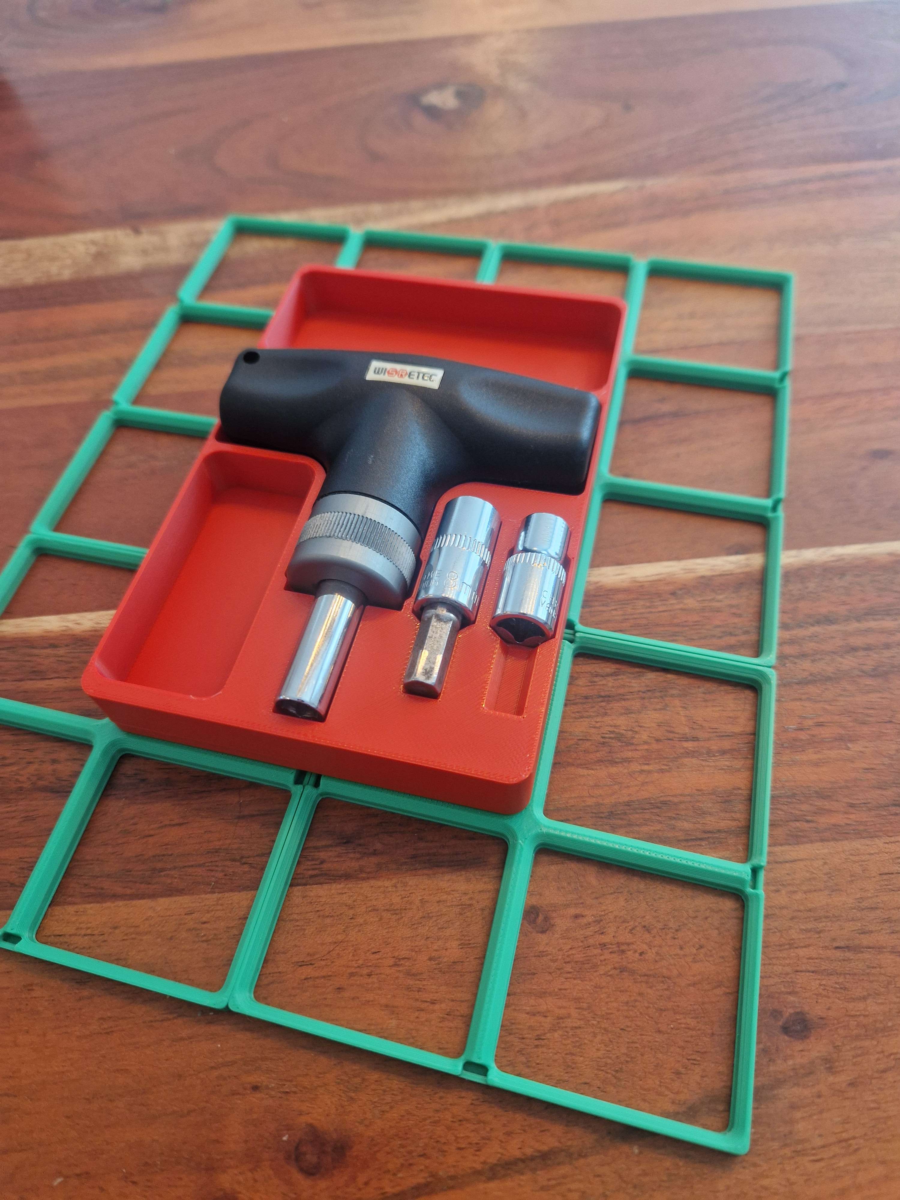 Gridfinity TriangleLab Nozzle Torque Wrench Holder