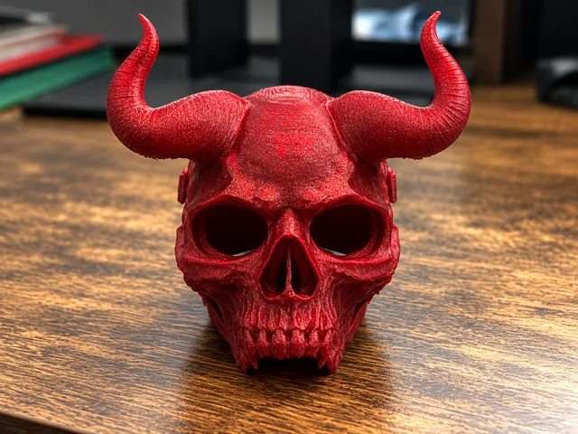 Crimson Demon Skull