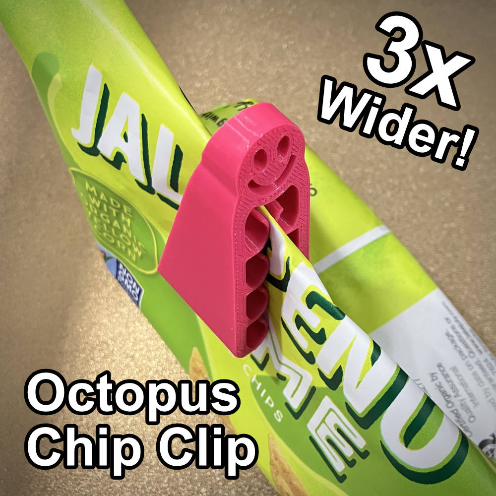 Octo-Chip-Clip (3x Wider!) 3D model thumbnail