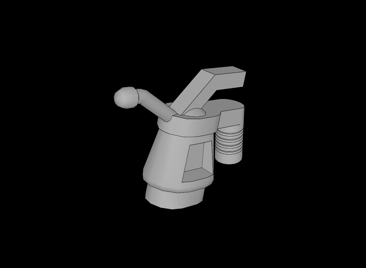Lego Compatible (604548.dat) Minifig Tool Oilcan with Ribbed Handle