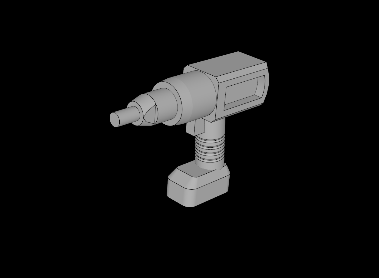 Lego Compatible (604549.dat) Minifig Tool Battery Powered Drill
