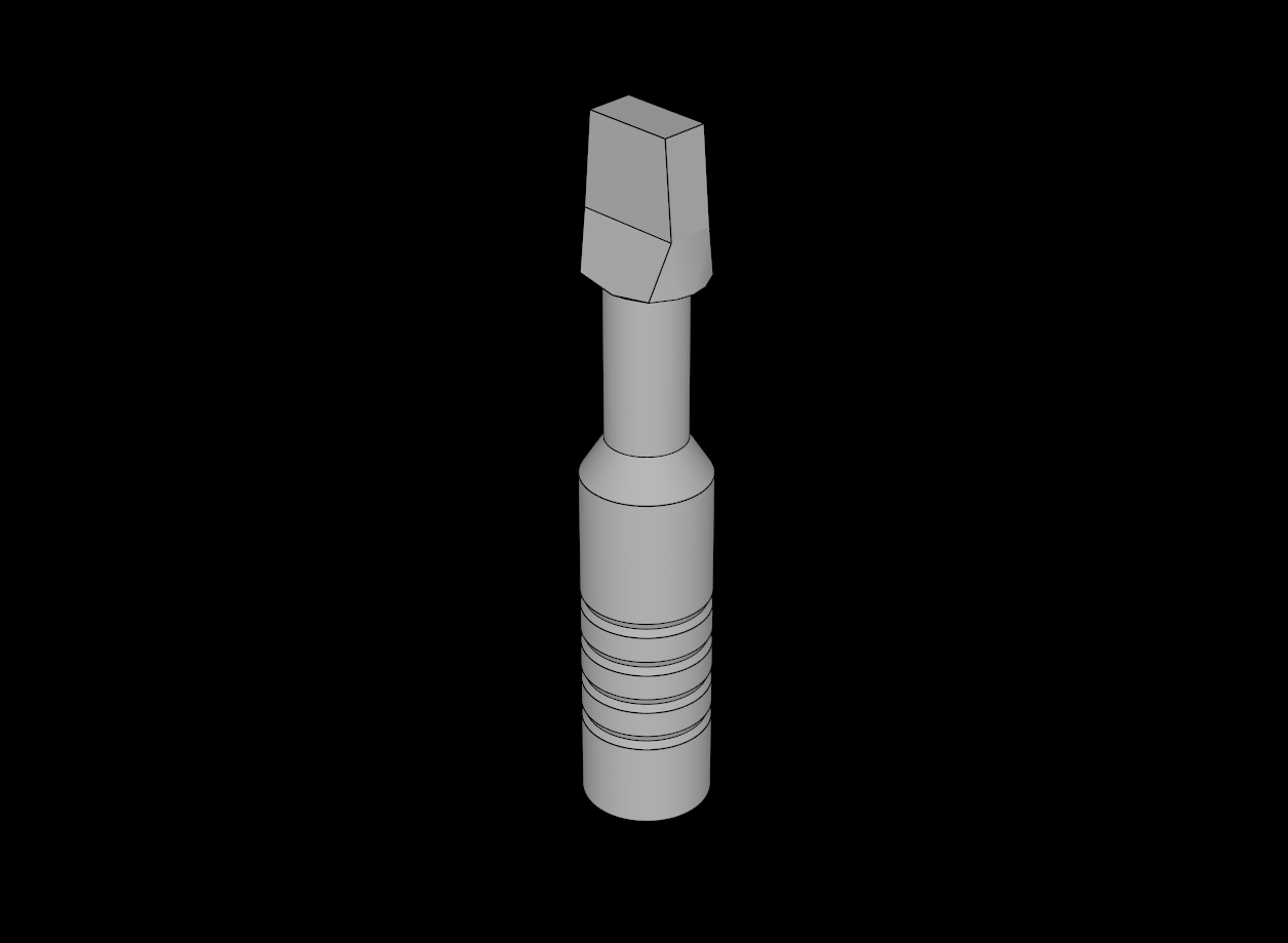 Lego Compatible (604550.dat) Minifig Tool Screwdriver with Wide Head and 3-Rib Handle