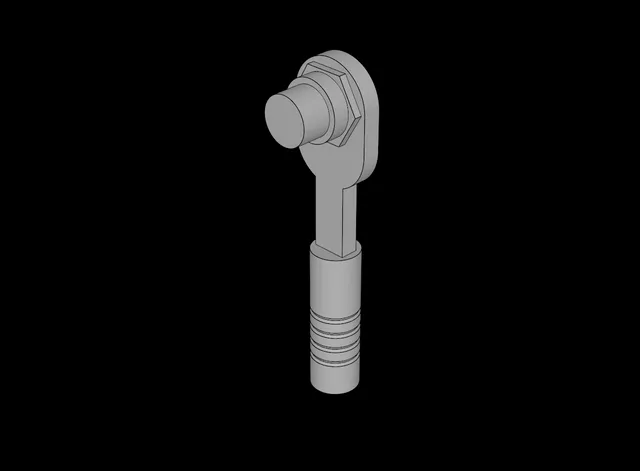 Lego Compatible (604615.dat) Minifig Tool Socket Wrench with Ratchet and 3-Rib Handle