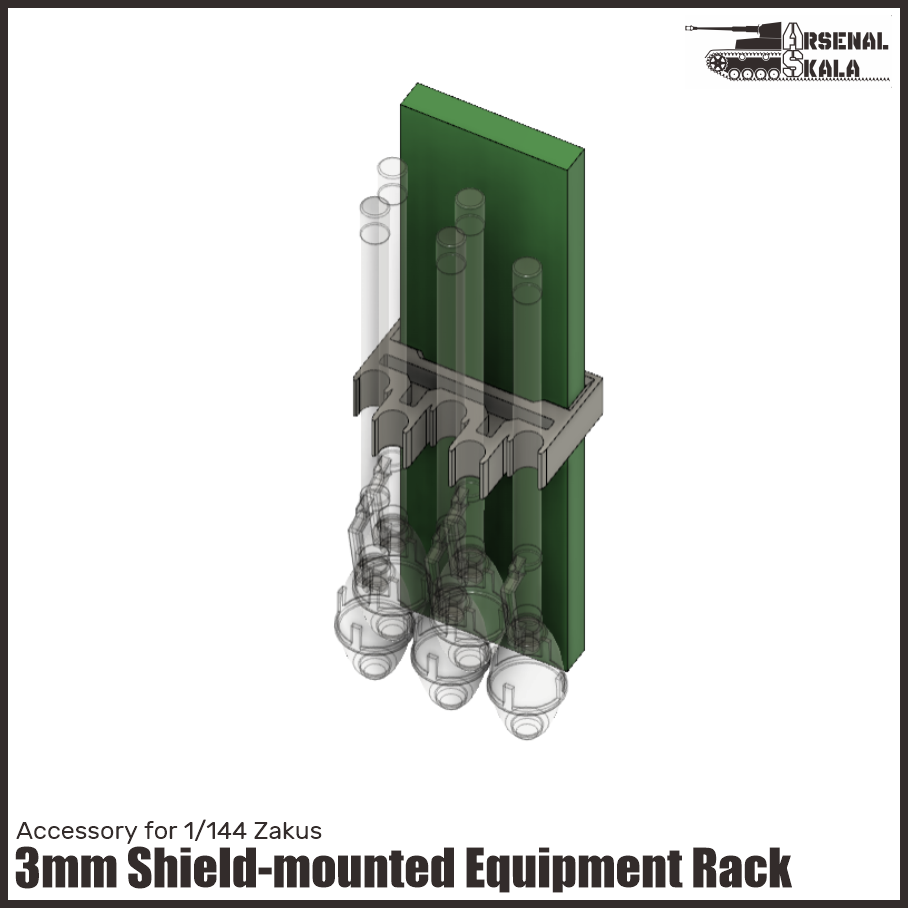 3mm Equipment Rack for 1/144 Scale Zaku II
