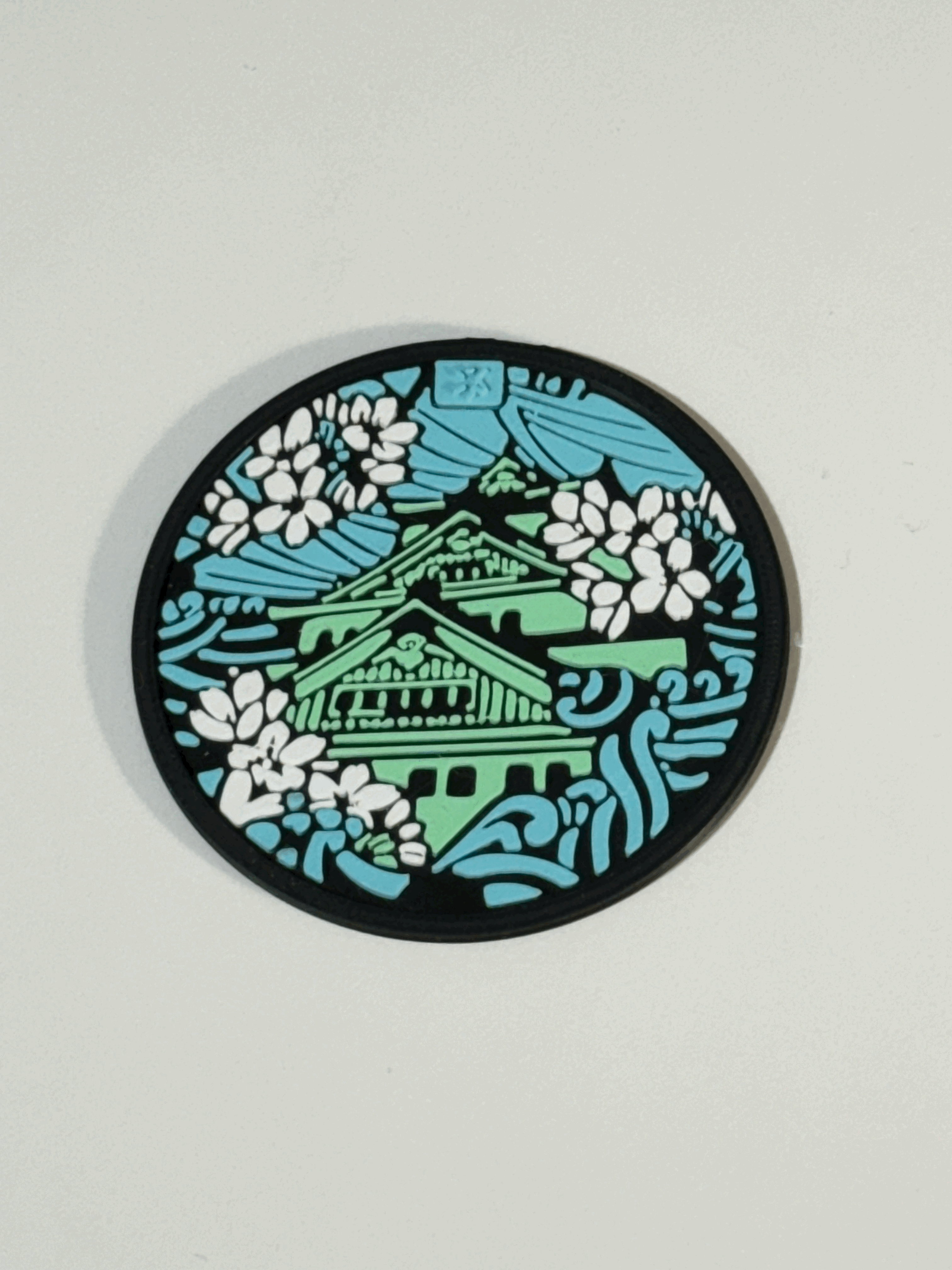 Osaka castle manhole coaster