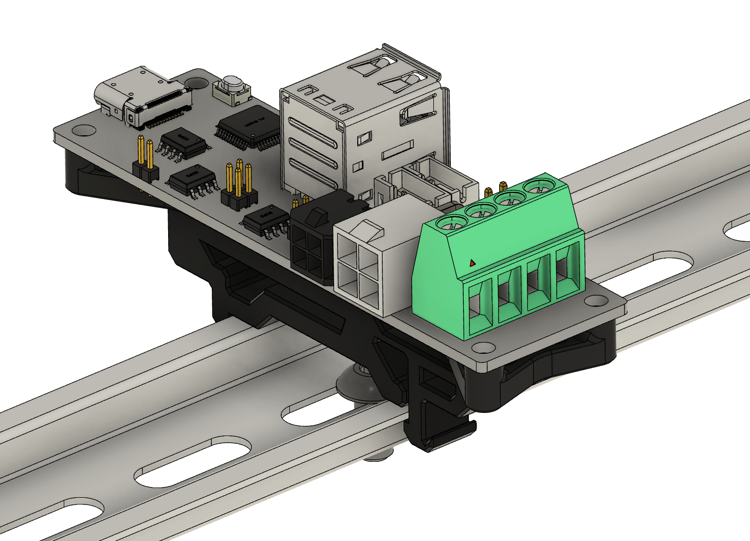 BTT U2C Mount (DIN Rail) by AugustBackhaus | Download free STL model ...