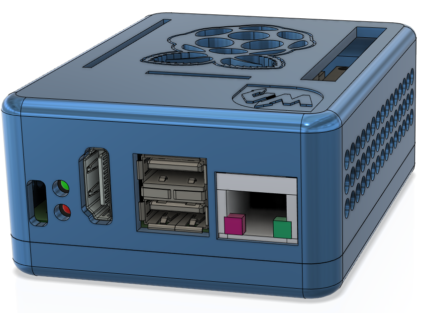 Miniatura 4 do modelo 3D Case for Waveshare Raspberry cm4 io base C