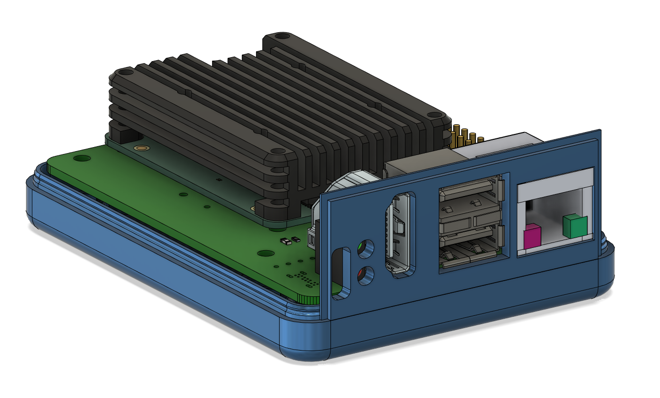Miniatura 8 do modelo 3D Case for Waveshare Raspberry cm4 io base C