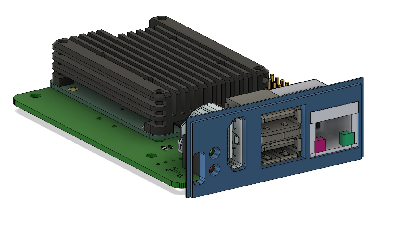 Miniatura 6 do modelo 3D Case for Waveshare Raspberry cm4 io base C