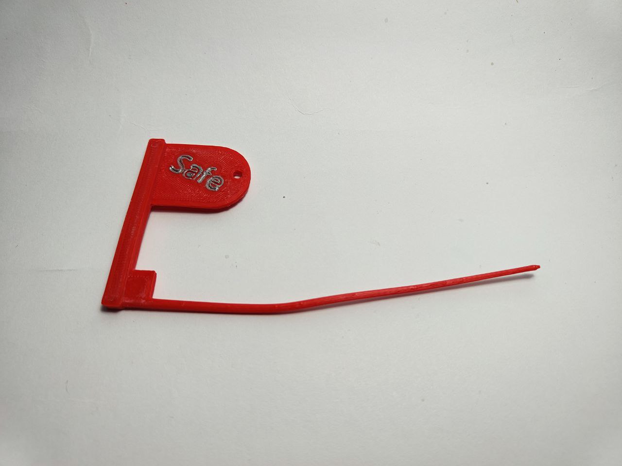 Safety flag for .22 Pardini pistol