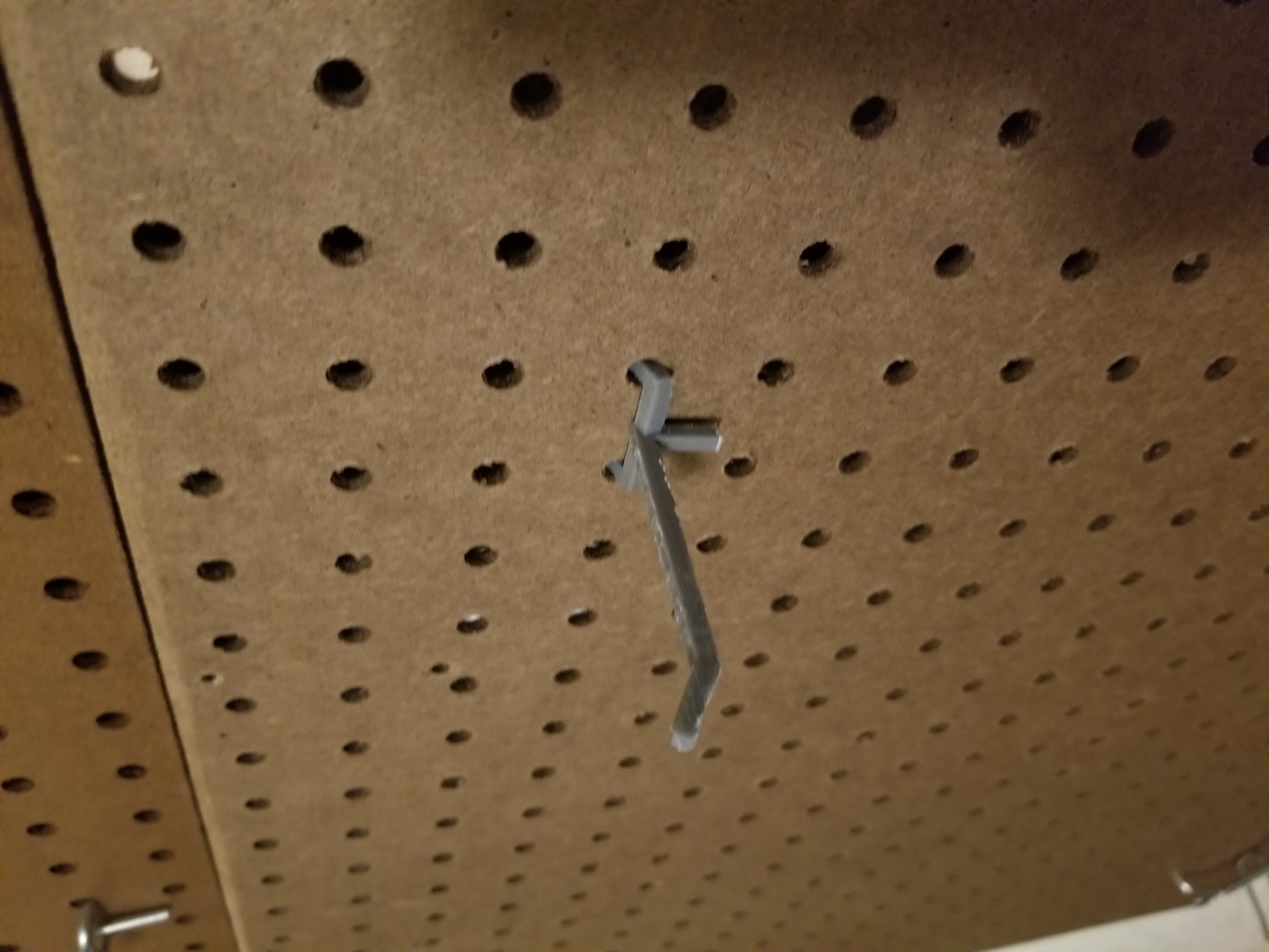 Basic 1/4 or 1/8 " Pegboard Hook