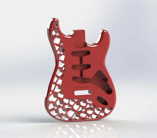 Voronoi Stratocaster Guitar Body (Revised)