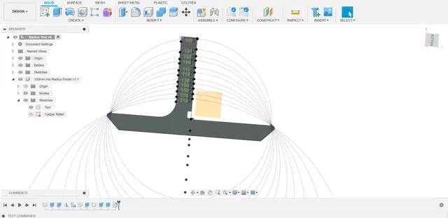 Inner Radius Measuring Tool