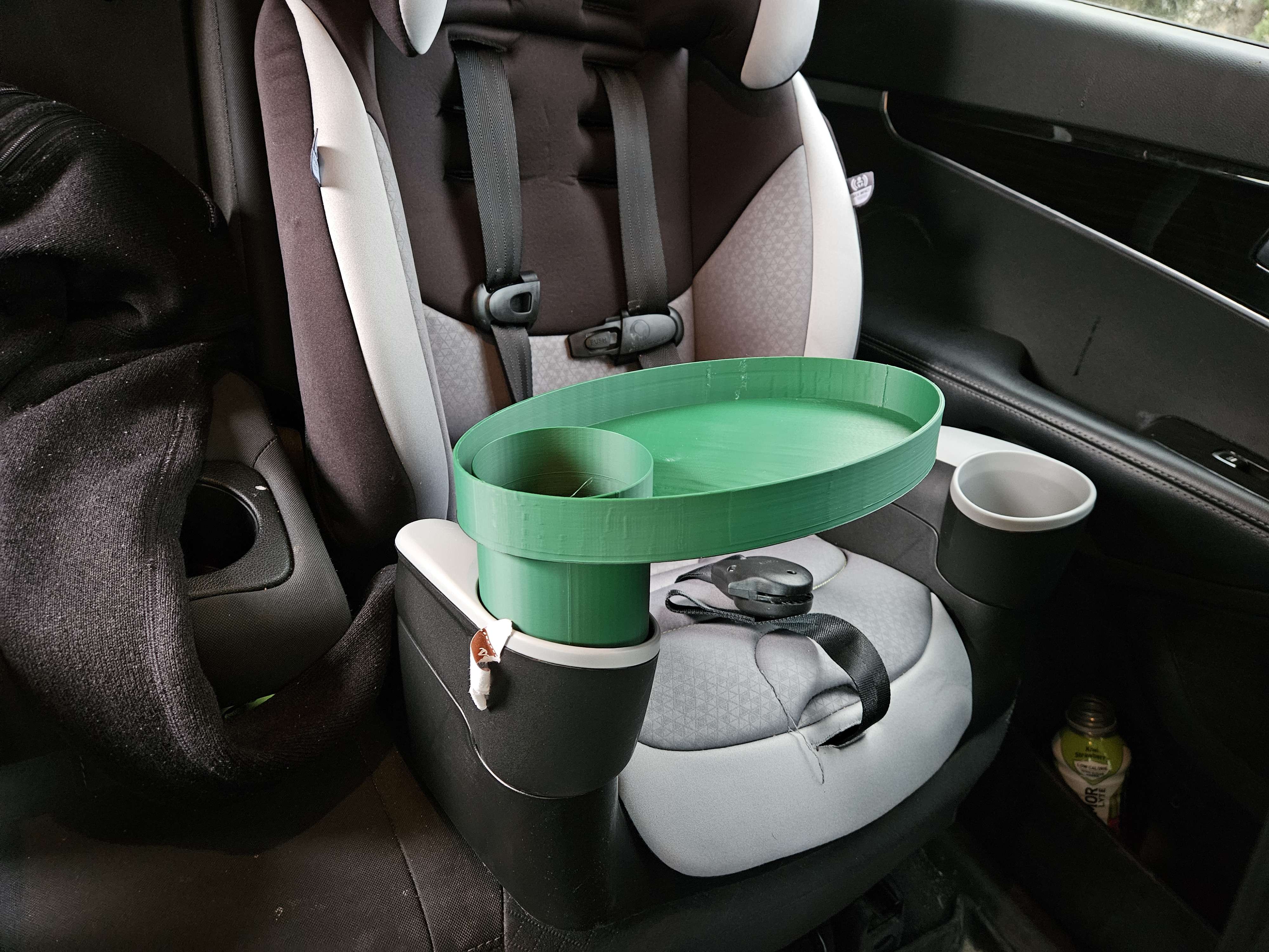 Carseat Cup Holder with Snack Tray