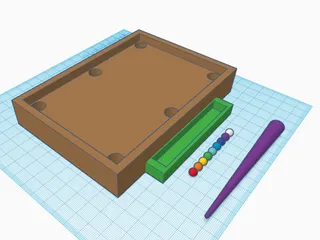 Simple Pool Table (9 balls) by MeNameJake | Download free STL model ...