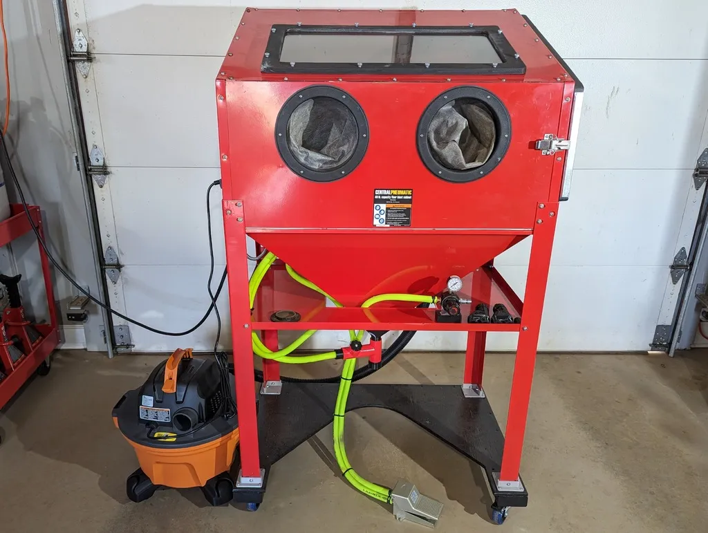 Hf pressure shop sandblaster modification