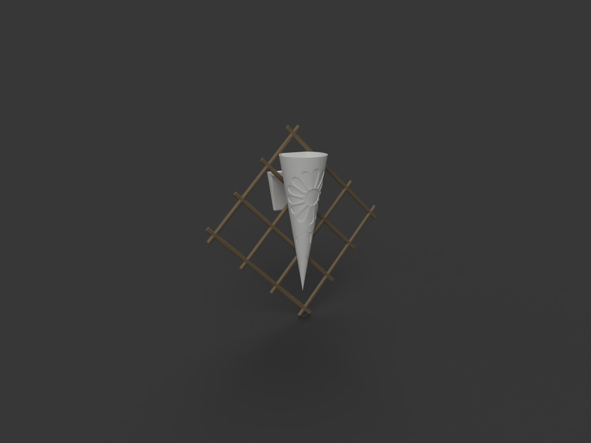 Miniatura 2 do modelo 3D Hanging flower pot